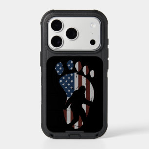 Sasquatch Silhouette Distressed USA Otter Box iPhone 17 Pro Case