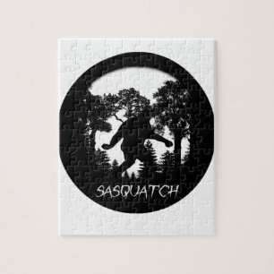 Sasquatch Silhouette Jigsaw Puzzle