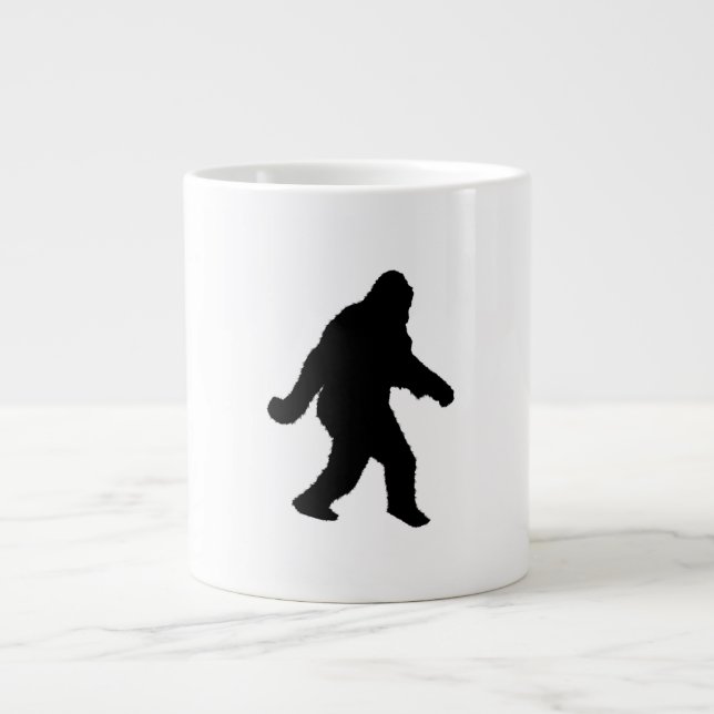 Sasquatch Squatchin' Silhouette Giant Coffee Mug (Front)