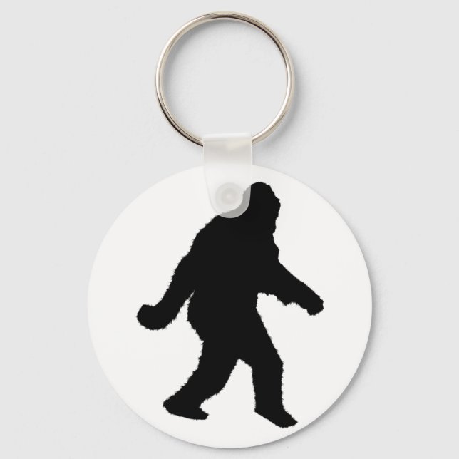 Sasquatch Squatchin' Silhouette Keychain (Front)