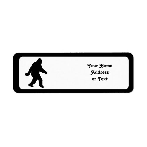 Sasquatch Squatchin Silhouette Label