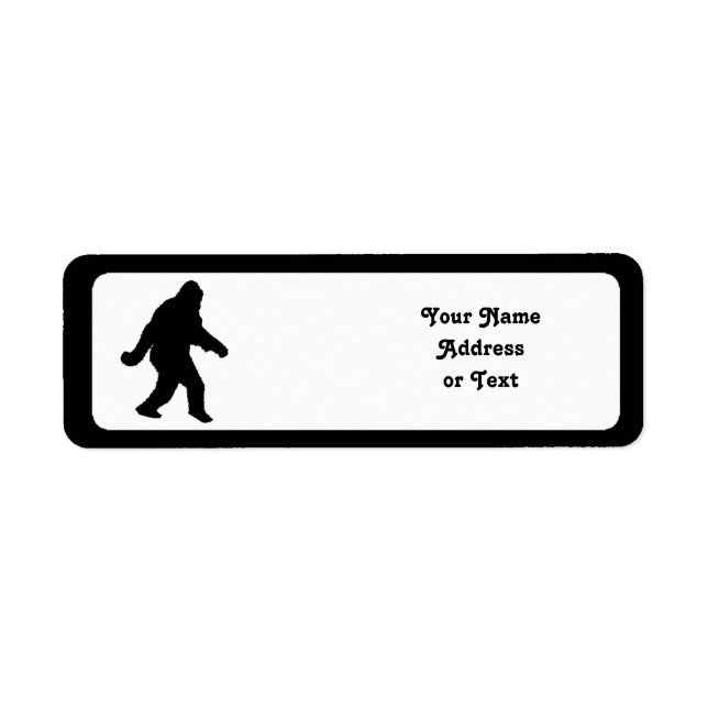 Sasquatch Squatchin' Silhouette Label (Front)