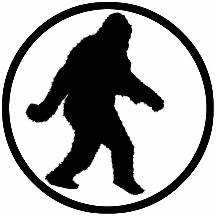 Sasquatch Squatchin' Silhouette Photo Cut Out