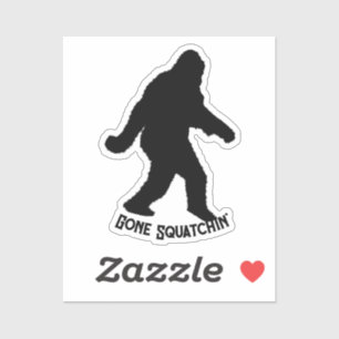 Sasquatch Squatchin' Silhouette Sticker