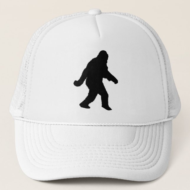 Sasquatch Squatchin' Silhouette Trucker Hat (Front)