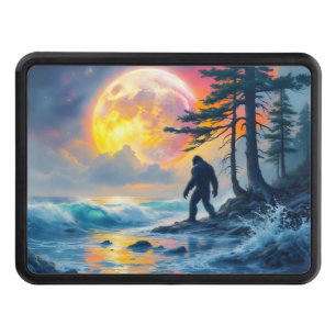 Sasquatch Standing on an Ocean Shore Hitch Cover