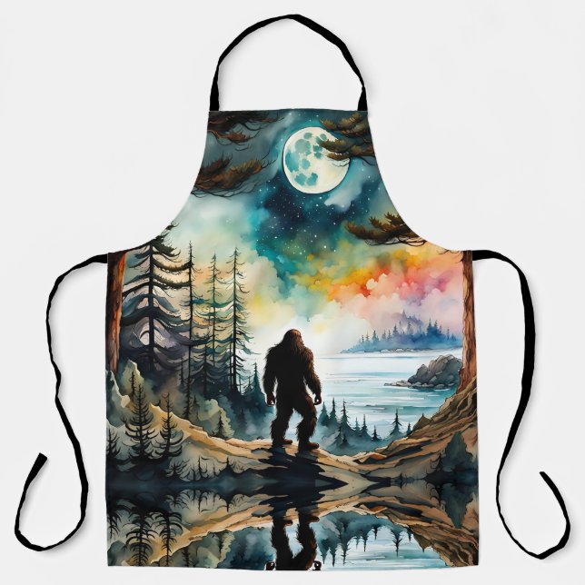 Sasquatch Standing on Ridge overlooking the Ocean Apron (Front)