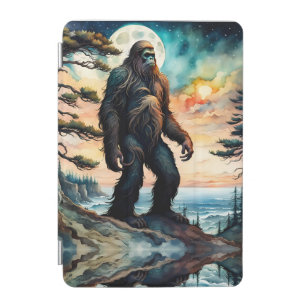 Sasquatch Standing on Ridge overlooking the Ocean iPad Mini Cover