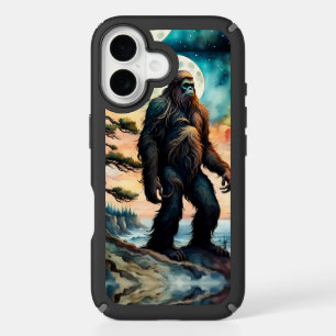 Sasquatch Standing on Ridge overlooking the Ocean iPhone 16 Case