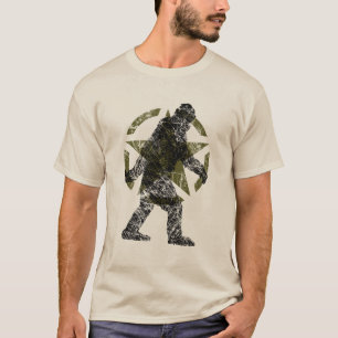 Sasquatch Stencil Star Vintage Style T-Shirt