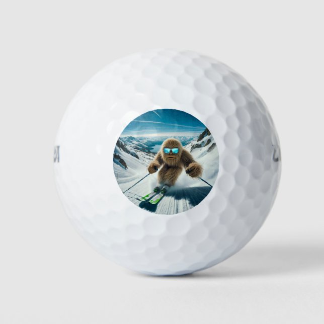 Sasquatch the Skier Golf Balls (Front)