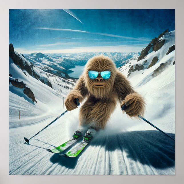 Sasquatch the Skier Poster (Front)