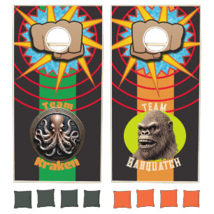 Sasquatch v. Kraken Cornhole Set