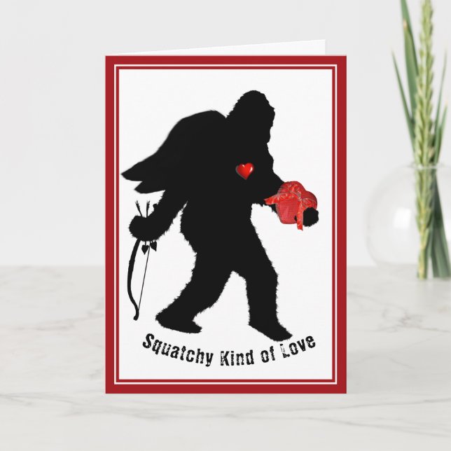Sasquatch Valentine's Day Holiday Card (Front)