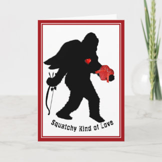 Sasquatch Valentine's Day Holiday Card