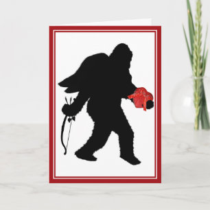 Sasquatch Valentine's Day Holiday Card