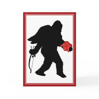 Sasquatch Valentine's Day Holiday Card