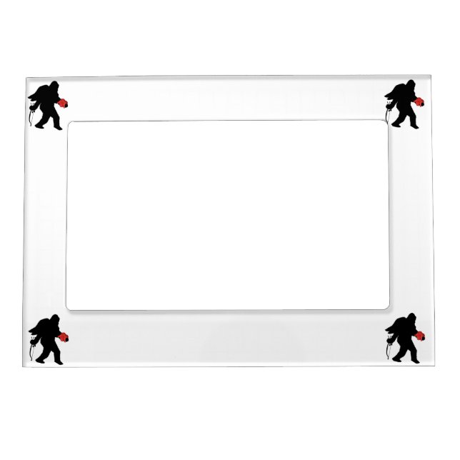 Sasquatch Valentine's Day Magnetic Photo Frame (Front)