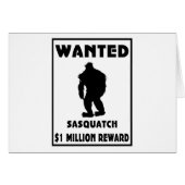 Sasquatch Wanted Poster (Front Horizontal)