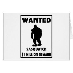 Sasquatch Wanted Poster Cards