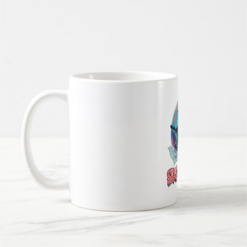Sasqwitch Bigfoot Witch Broom Black Cat Moon Hallo Coffee Mug