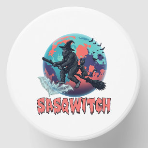 Sasqwitch Bigfoot Witch Broom Black Cat Moon Hallo Mini Candle Favors