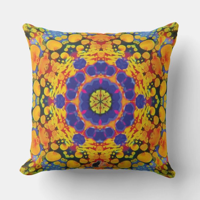 Sassafras Kaleidoscope Throw Pillow (Front)