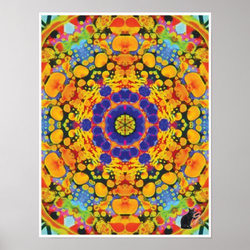 Sassafras Kinetic Collage Kaleidoscope Poster
