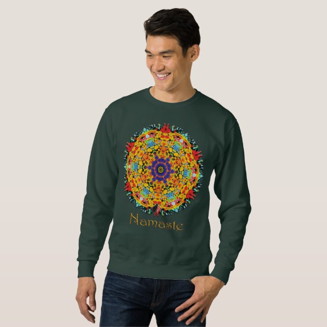 Sassafras Namaste Kaleidoscope T-shirt Sweatshirt (Front Full)
