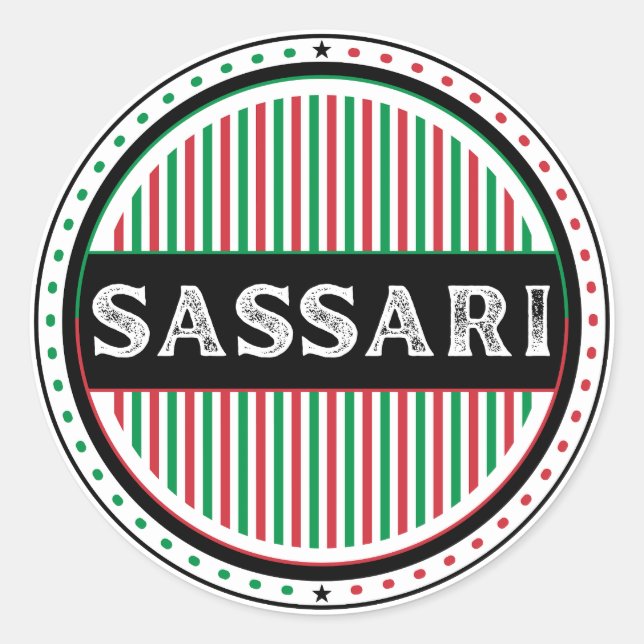 Sassari City Pride Emblem – Italian Identity Classic Round Sticker (Front)