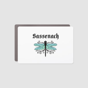 Sassenach Dragonfly Outlander Amber Blue Gift Tee Car Magnet