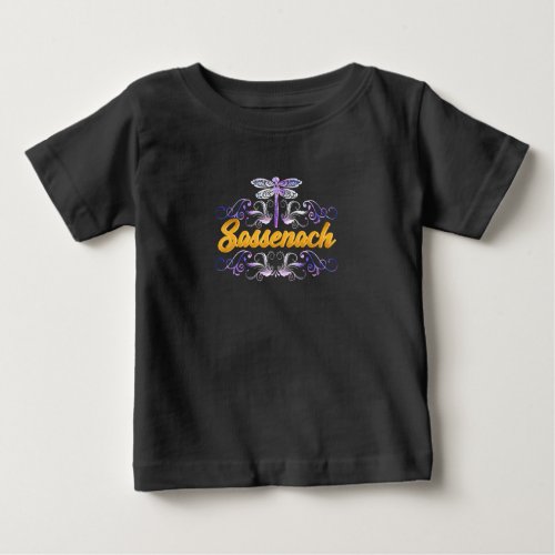 Sassenach Outlander Blue Dragonfly Baby T_Shirt