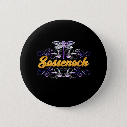 Sassenach Outlander Blue Dragonfly Button