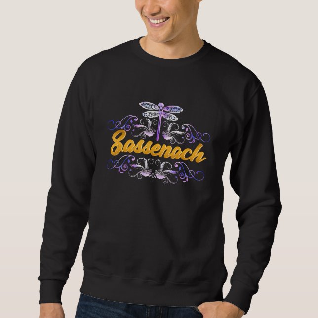 Sassenach Outlander Blue Dragonfly Sweatshirt (Front)