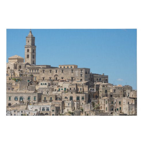 Sassi di Matera city in Italy Faux Canvas Print