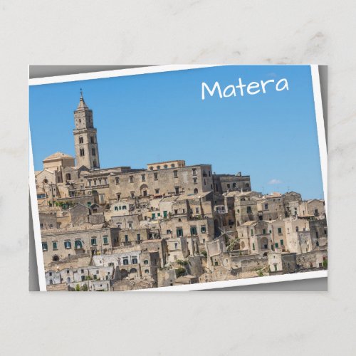 Sassi di Matera city in Italy Postcard