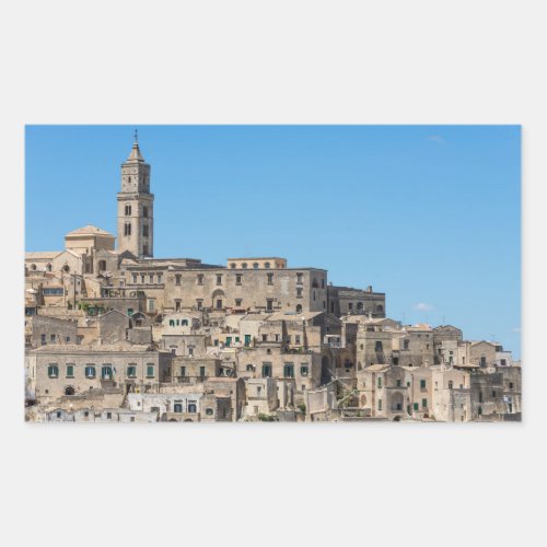 Sassi di Matera city in Italy Rectangular Sticker