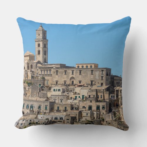 Sassi di Matera city in Italy Throw Pillow