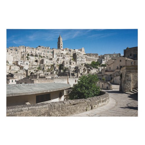 Sassi di Matera old city Faux Canvas Print