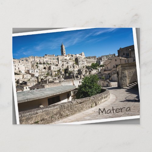 Sassi di Matera old city Postcard