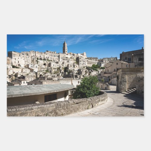 Sassi di Matera old city Rectangular Sticker