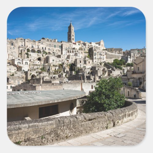 Sassi di Matera old city Square Sticker