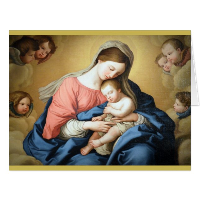 Sassoferrato Virgin Mary and Child Jesus Christ (Front Horizontal)