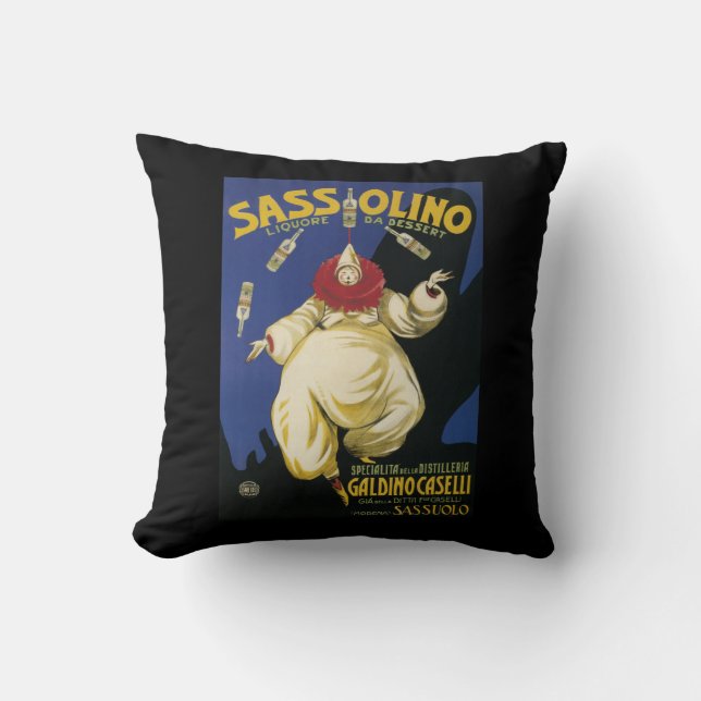 Sassolino Liquore da Dessert Promotional Throw Pillow (Front)