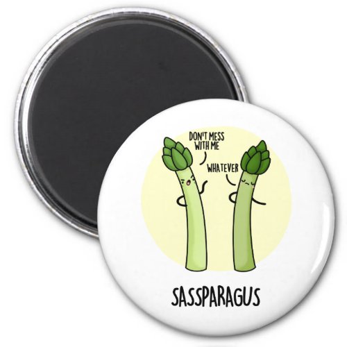 Sassparagus Cute Asparagus Vegetable PUn Magnet