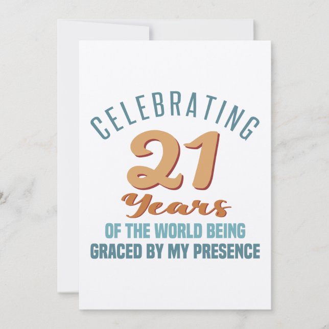 Sassy 21st Birthday Attitude Invitation (Front)