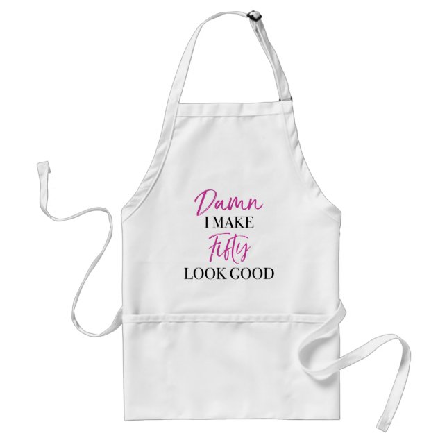 Sassy 50th Birthday Adult Apron (Front)