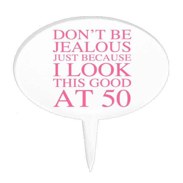 Sassy 50th Birthday For Women Cake Topper (Front)