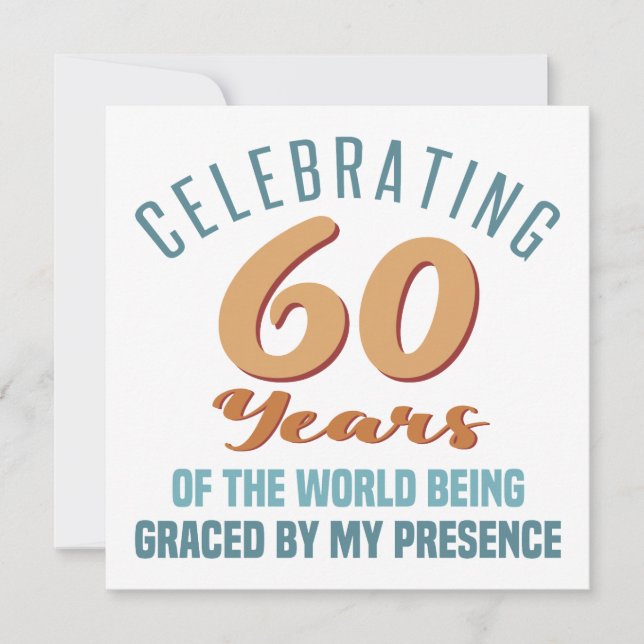 Sassy 60th Birthday Attitude Card (Front)