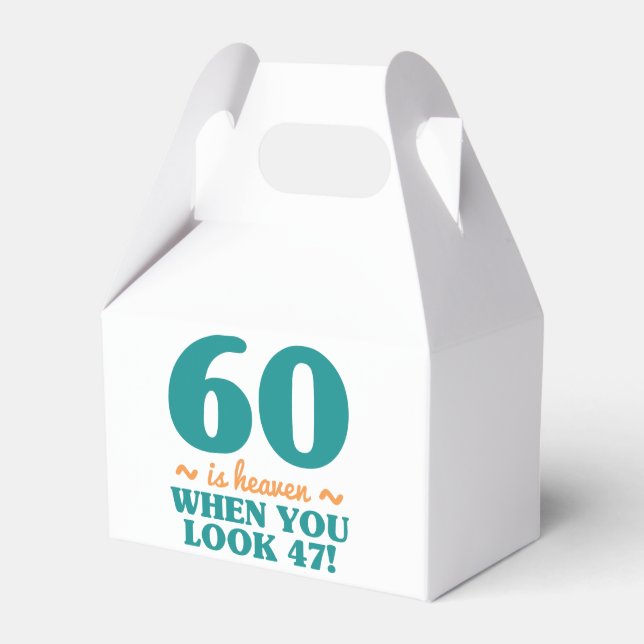Sassy 60th Birthday Favor Boxes (Front Side)